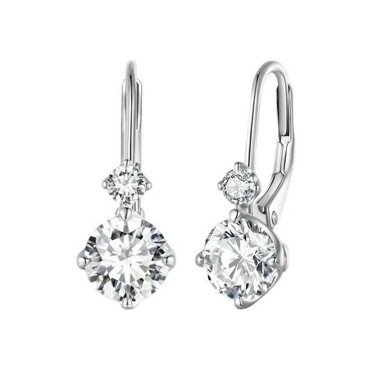 1ct Moissanite Hoop Earrings