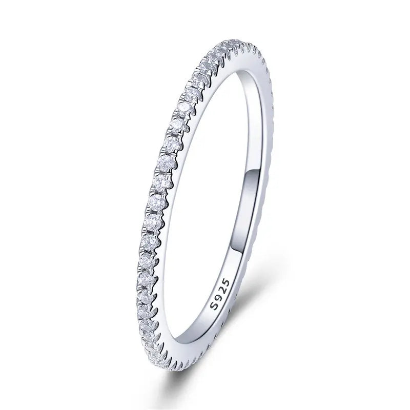 CZ Silver Eternity Band