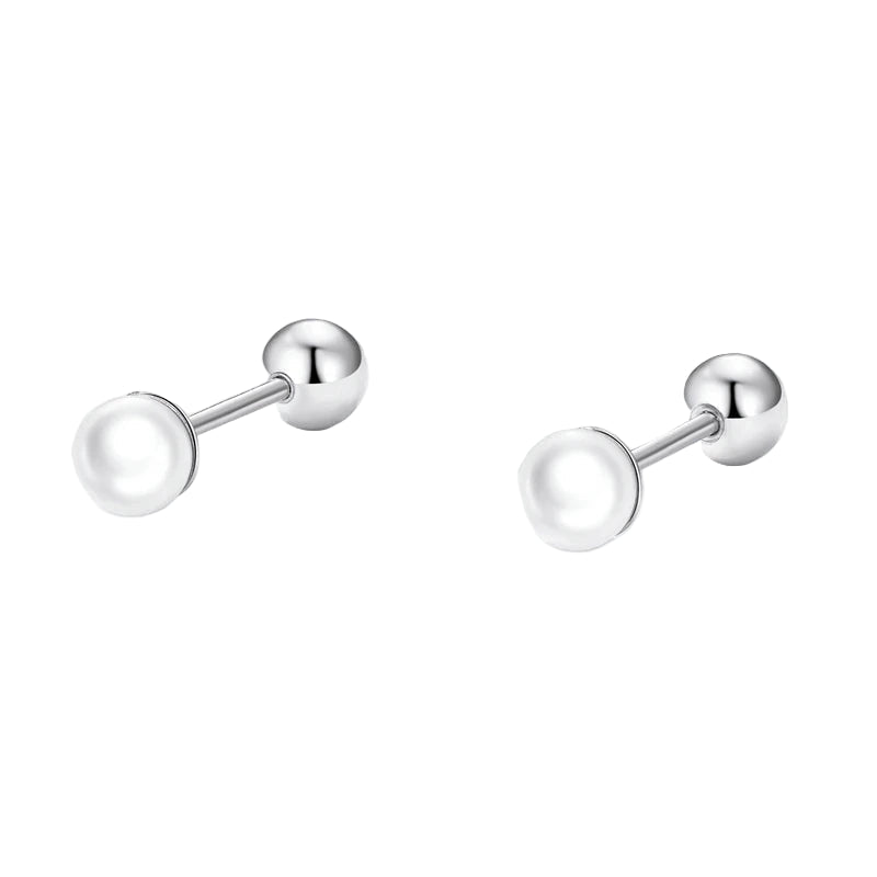 925 Sterling Silver Pearl Studs