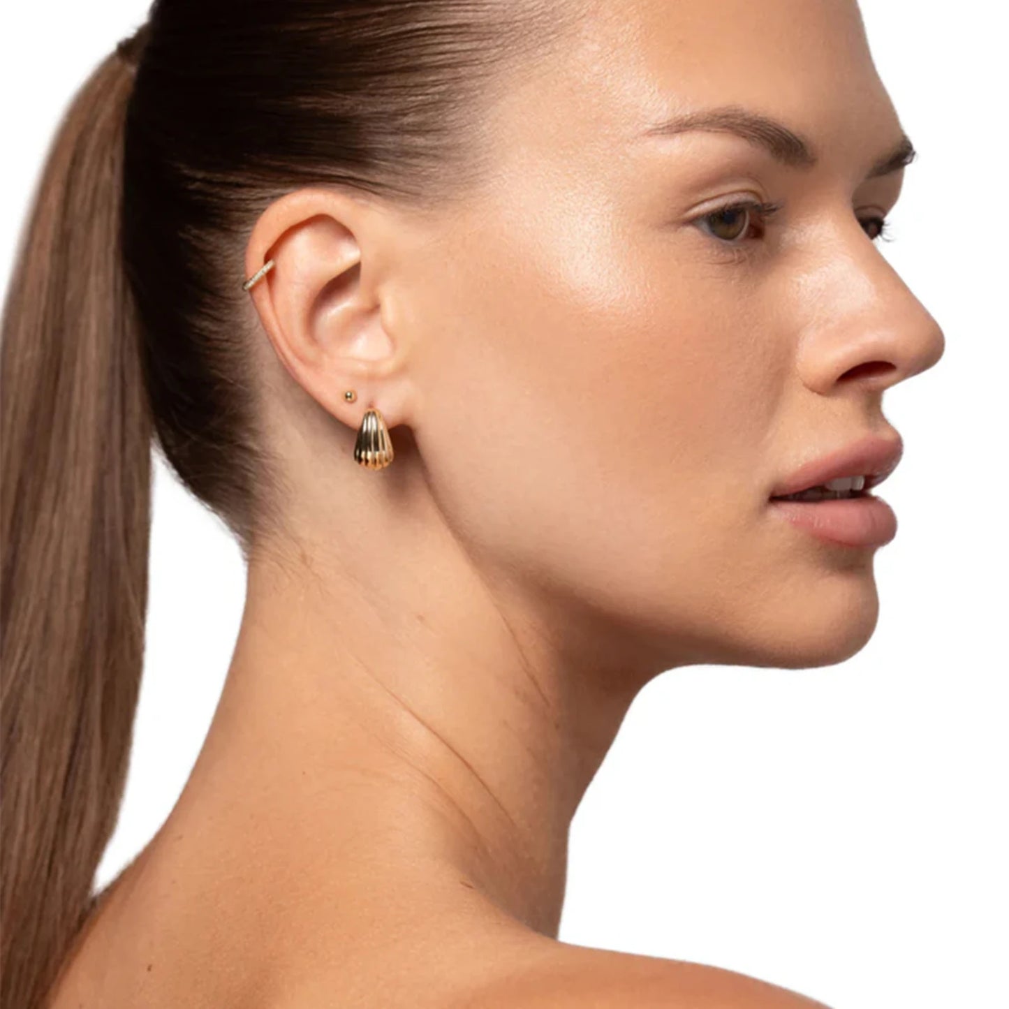 Croissant earrings, medium - Brin Store