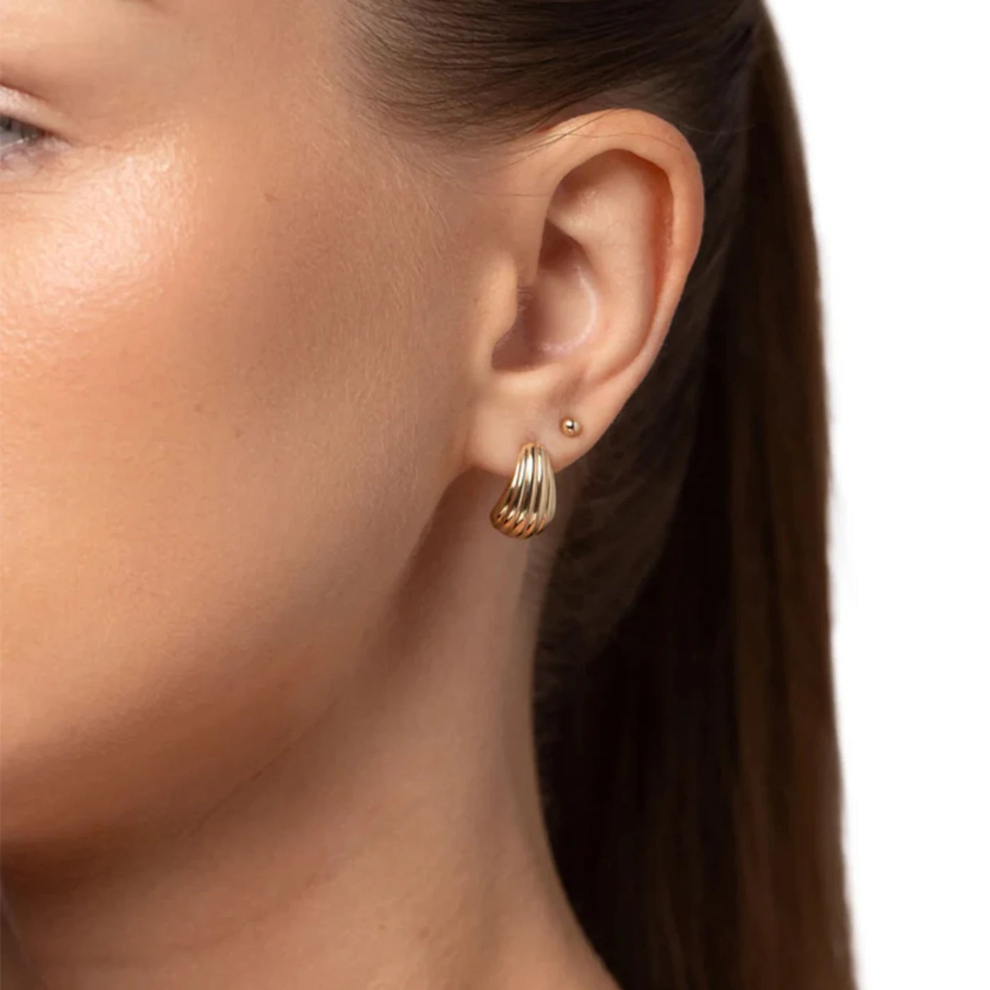 Croissant earrings, medium - Brin Store