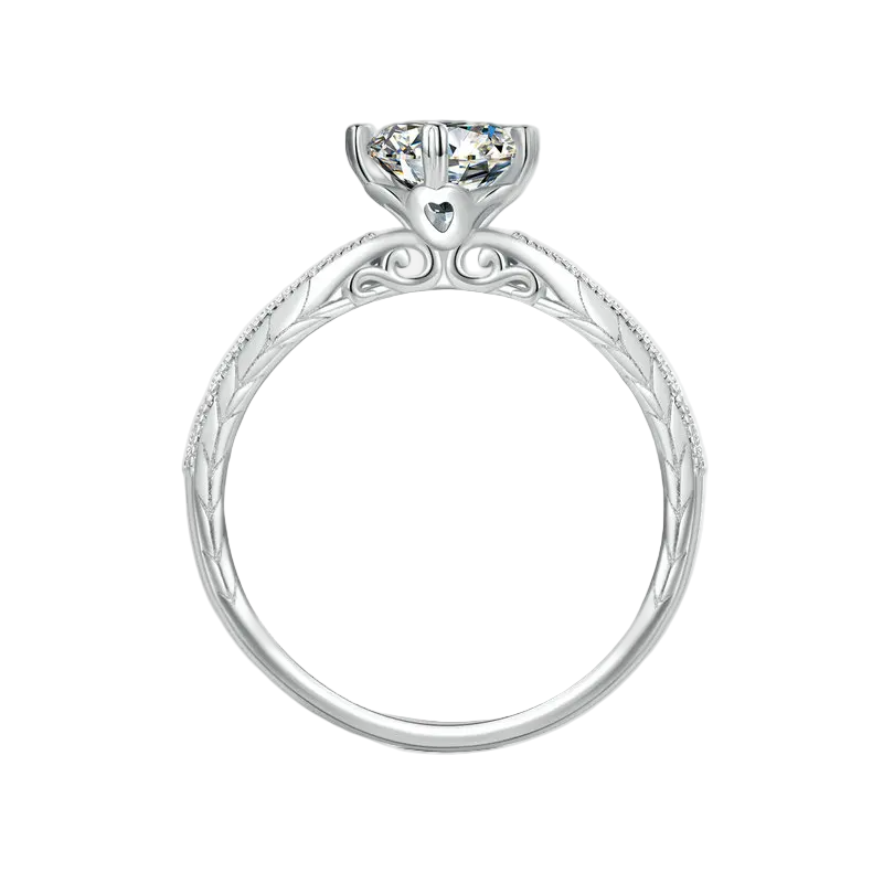 Moissanite Cushion Ring