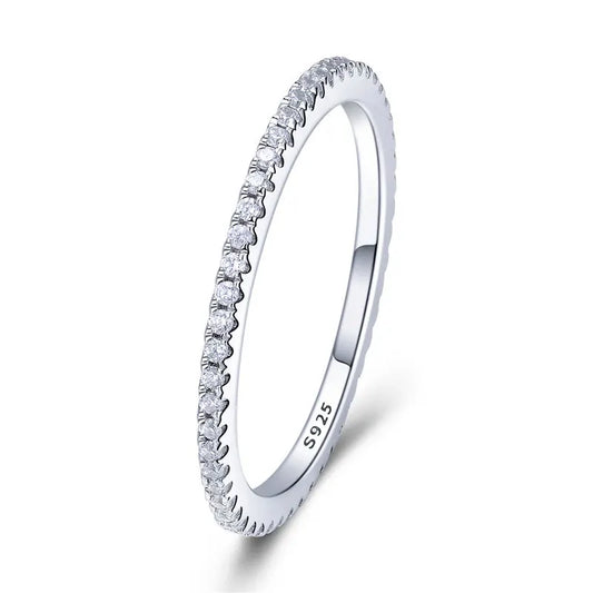 CZ Silver Eternity Band