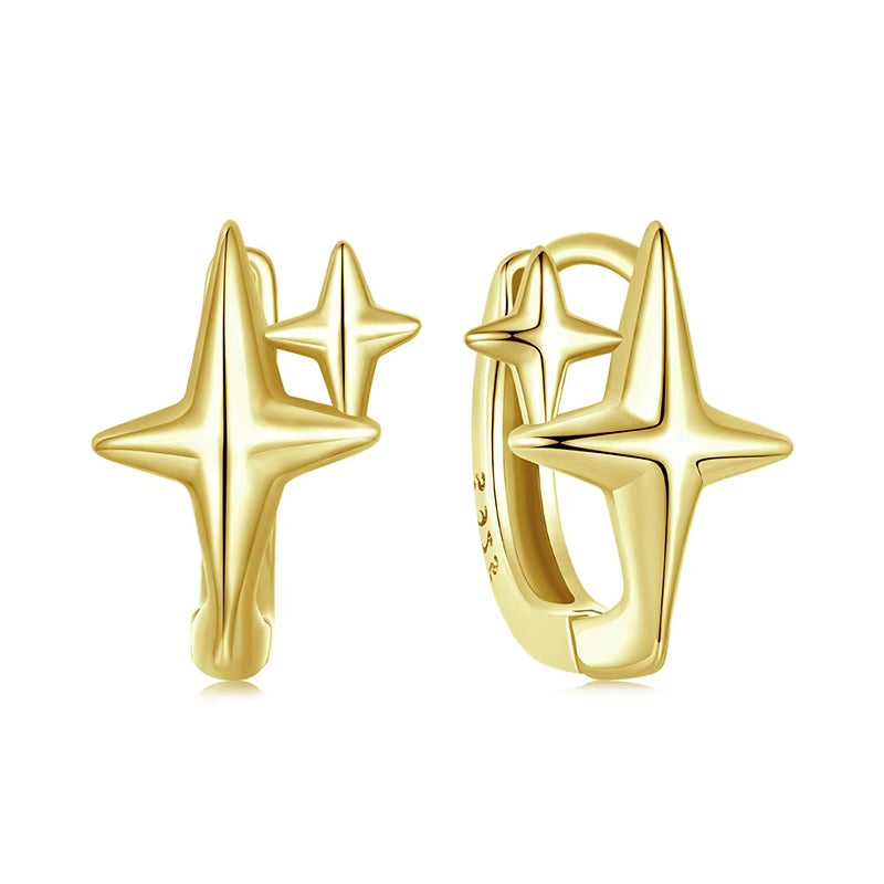 Star Hoops Gold