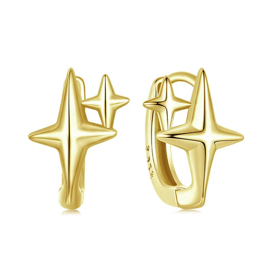 Star Hoops Gold