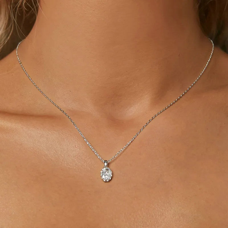 Oval Pendant Necklace - Brin Store